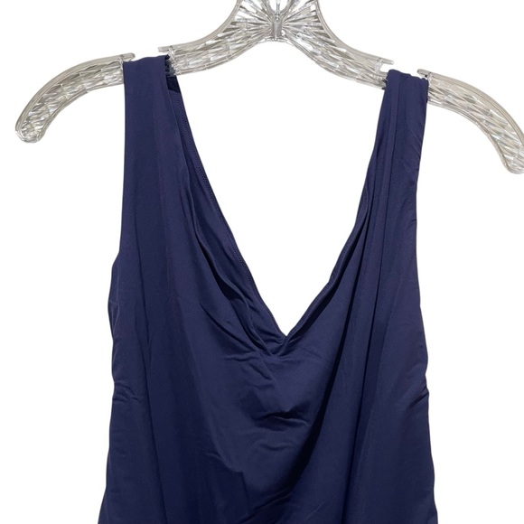 Popilush Deep V Neck Sleeveless Thong Bodysuit Navy Blue Women’s Size XL - Picture 7 of 12